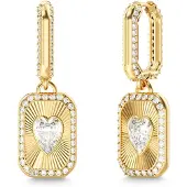 GUESS Boucles d'oreilles 'CRYSTAL LOVE' or / transparent