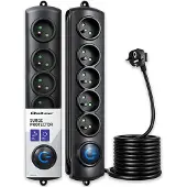 Qoltec Surge protector 5 sockets 3m black