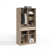 Livinity Armoire à vêtements Trento Sonoma avec 2 tiroirs, Model 58968