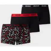 HUGO Boxers rouge / noir / blanc