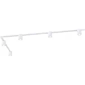 LEDVION spot rail LED 3m monophase Blanc 5 spots sans ampoule GU10
