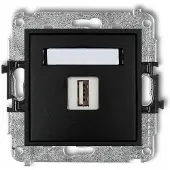 Karlik Chargeur USB MINI , 5V, 2A, noir mat