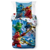 LEGO Couvre-lit Ninjago Warriors, 140x200 cm, 70x90 cm