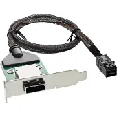 InLine SAS HD LP PCI slotblech avec câble, ext. SFF-8088 sur int. SFF-8643, 0,75m