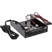 InLine 33395B Hub USB 3.0, 4x pour la baie 8,89cm (3,5"), noir