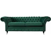AEA Chesterfield 3 Sitzer Polster Couch Sofa Textil Modern Stil Stoff