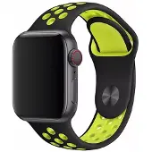 Devia Bracelet Sport NoirJaune 424445mm (44 mm, Nylon, Tissu), Sangles de montre, Jaune