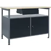 vidaXL Établi noir 120x60x85 cm acier