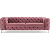 AEA Dreisitzer Rosa Chesterfield Sofa Textil Stoff Wohnzimmer Modern Kreative Möbel