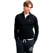 Superdry Prep Essential Cotton Half Zip Sweater Noir XL Homme