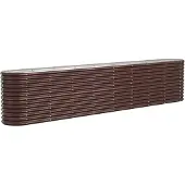 vidaXL -Pflanzer 332x40x68 cm Pulver -Stahlbraun