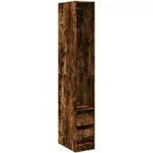 vidaXL Armoire chêne fumé 30x50x200 cm Bois composite