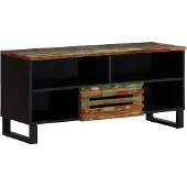 vidaXL Armoire TV 100x34x46 cm en bois massif d'acacia