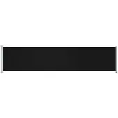 vidaXL Marquise latérale extensible 140x600 cm Noir
