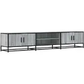 vidaXL Armoire TV Gris Sonoma 210x35x41 cm Bois composite