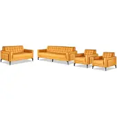 AEA Chesterfeidl Komplett Set 3-Sitzer 2-Sitzer Sessel Modern Sofas Lehnsessel