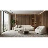 AEA Sofa Garnitur 4-Sitzer Sessel Modern Weiß Bequem Couch Polster