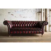 AEA Ledersofa Chesterfield Sofa Couch Dreisitzer Polster Couchen Sofas