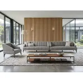 AEA Ziernähte 3-Sitzer-Sofa Sessel grau elegant funktional ergonomisch