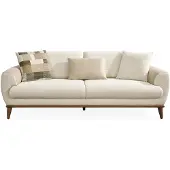 AEA Sofa 3-Sitzer Moderner Stil Weiß Bequem Schick Polstergarn Luxuriöse