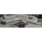AEA Modernes Graues Wohnzimmer Sofa Polstercouch L-Form Edle Couch