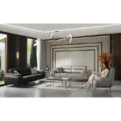 AEA 2x 3-Sitzer Sofa Sessel Set Beige Schwarz Modern Stoff Wohnzimmermöbel