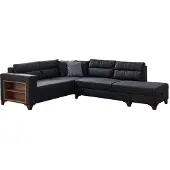 AEA Hochwertiges Ecksofa mit stabilem Holzrahmen und integrierten Ablageflächen