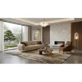 AEA Sofa Garnitur 4-Sitzer Sessel Modern Mehrfarbig Bequem Couch