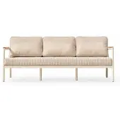 AEA Modernes 3-Sitzer Sofa Beige Creme Polstersofa Wohnzimmer Design