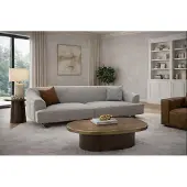 AEA Stilvolle Wohnzimmer Graue Polstercouch Designer 3-Sitzer Sofa