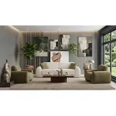 AEA Wohnzimmer Set 3 Sitzer Sofa 2x Sessel Modern Beige Elegant