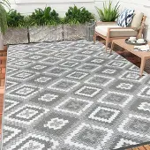 Dripio Tapis d'extérieur 180x270 cm, résistant aux intempéries, réversible, en plastique