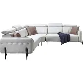 AEA Weißes Ecksofa Luxuriöse Polstercouch Designer Wohnzimmer Edle Möbel