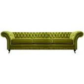 AEA Chesterfield Olivengrüne Polstercouch Bettfunktion Couch Wohnzimmer Möbel