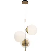 Maytoni Suspension, métal verre, or mat, D 33,3 cm