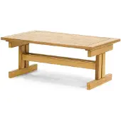 AEA Hellbeiger Couchtisch Outdoor Möbel Designer Holz Terrassen Kaffeetisch