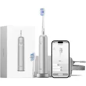 Laifen Brosse à dents électrique Wave Pro – Aluminium, technologie WaveMotion, capteur de pression, contrôle via application, nettoyage en profondeur, longue autonomie et charge sans fil