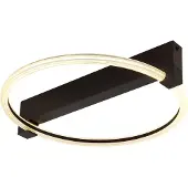 Globo Plafonnier LED FLETCHER, noir, rectangulaire, L 41,4 cm