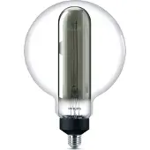 Philips Modern LEDbulb E27 Tubular and Globe 200mm Filament Smoke 6.5W 270lm - 830 Blanc Chaud | Dimmable - Équivalent 25W