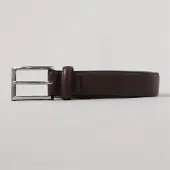 French Connection Ceinture essentielle en cuir hommes - Brown Brushed Nickel