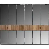 AEA Kleiderschrank Garderobe Schrank Hochschrank Verspiegelt Schlafzimmer