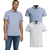 Jack & Jones T-Shirt 'JJEPaulos' bleu / noir / blanc