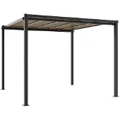 vidaXL , tonnelle de jardin anthracite, 3x3 mètres, aluminium
