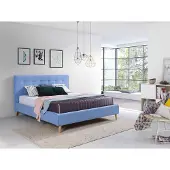 AEA Hotel Chesterfield Luxus Bett Blau Schlafzimmer Englische Betten 180 x 200cm
