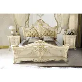 AEA Chesterfield Schlafzimmer Hotel Barock Möbel Betten Textil Klassisch Bett Luxus