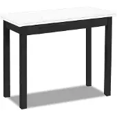 Dripio Table pliante blanche, 90x100 cm, rectangulaire, extensible