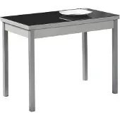 Dripio Table extensible, en métal, noire, 90x50 cm (140x50 cm)
