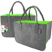 Idea-Home Leviatan 1102 Sac En Felt Vert 2Pcs.