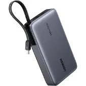 UGREEN Power Bank (55992B), , charge rapide, affichage numérique, USB, Type-C, câble USB-C intégré, 145 W, 20000 mAh - Gris