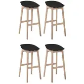 MOB-IN Lot de tabourets de bar en bois 65cm RIVA